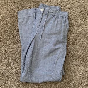 Talbots Wide Leg Petite Linen Pants